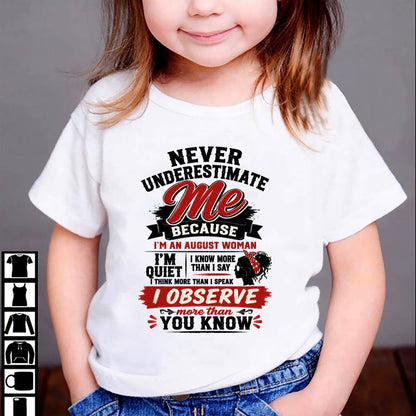 NEVER UNDERESTIMATE ME – T-SHIRT FOR WOMAN – DONN08 (SKU2607-324-08)