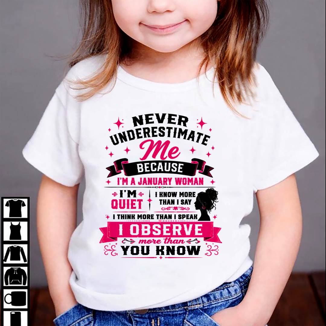 NEVER UNDERESTIMATE ME – T-SHIRT FOR WOMAN – DONN01 (SKU2607-308-01)
