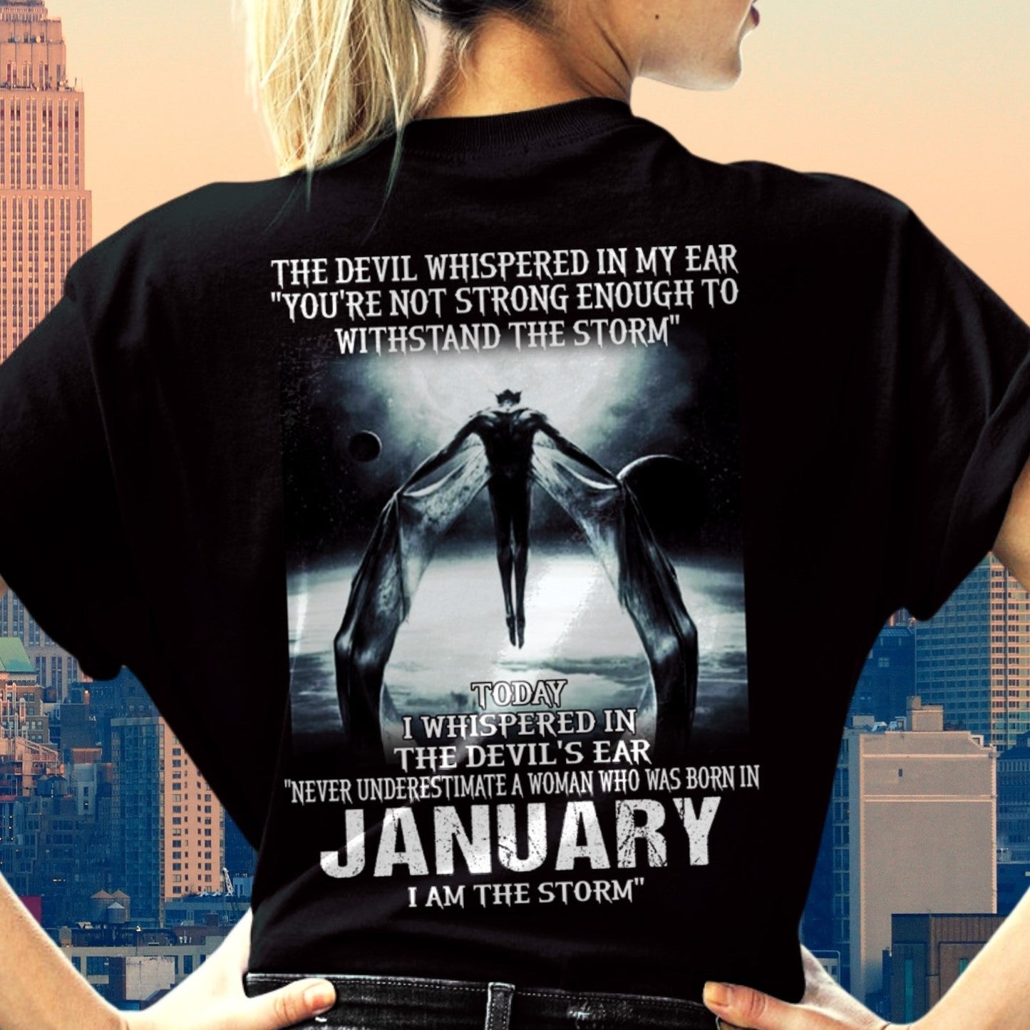 January - The Devil Whispered In My Ear - T-Shirt For Woman - DONN01 (SKU-CHAUU-01)