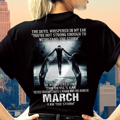 March - The Devil Whispered In My Ear - T-Shirt For Woman - DONN03 (SKU-CHAUU-03)