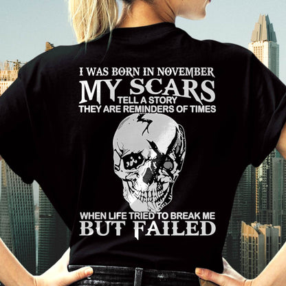 My Scars Tell A Story – T-Shirt For Woman – DOAN11 (SKU10-27-11)