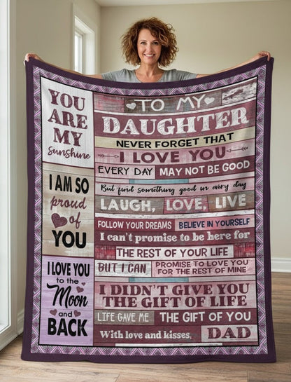 Special Gift For Your Daughter Blanket - From Dad