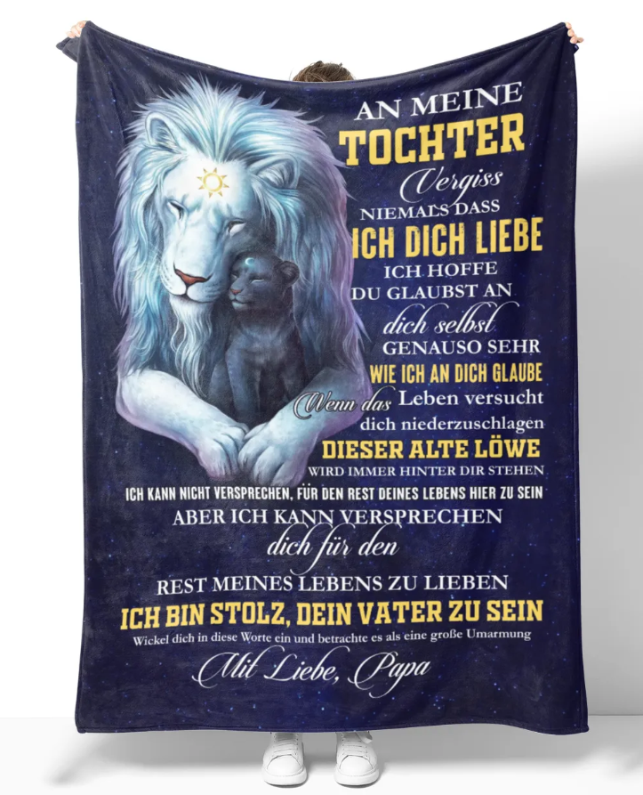 Besonderes Geschenk für deinen Tochter – Decke von Papa