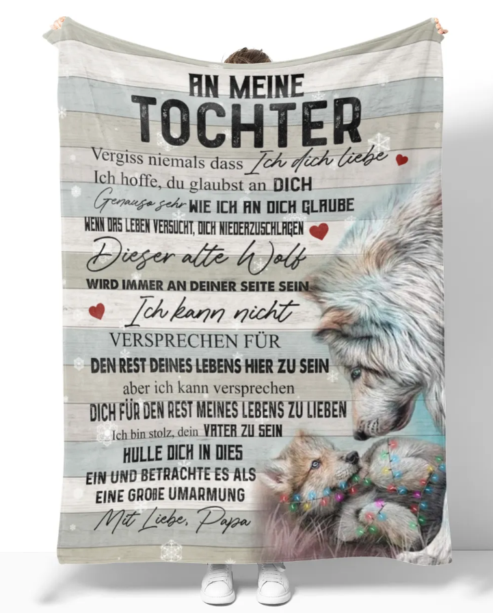 Besonderes Geschenk für deinen Tochter – Decke von Papa
