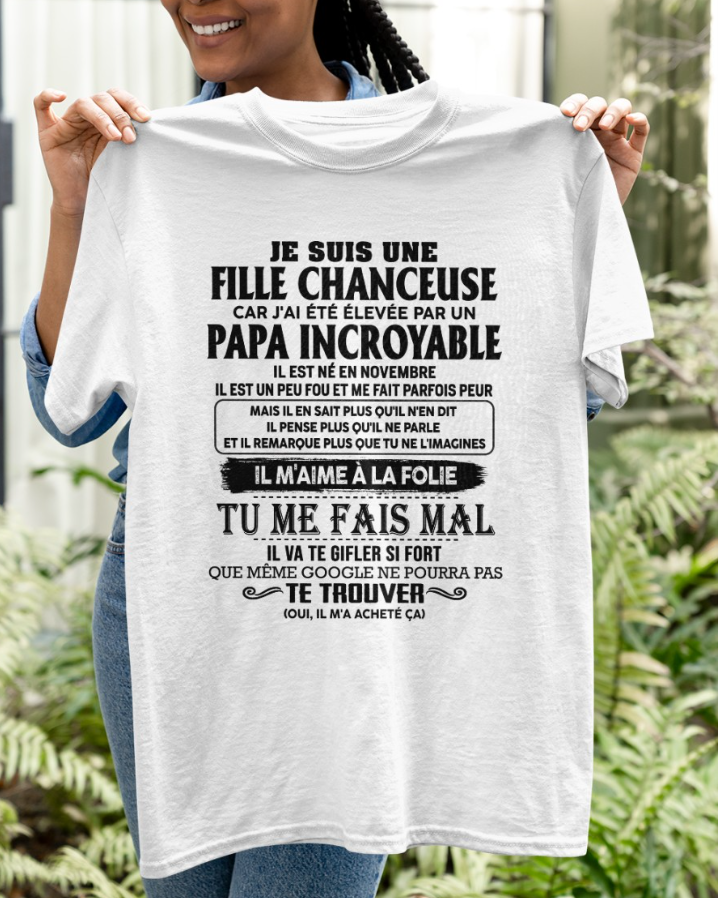 Cadeau d’anniversaire de papa pour sa fille  |   T-shirt - EBIL00 / fr00