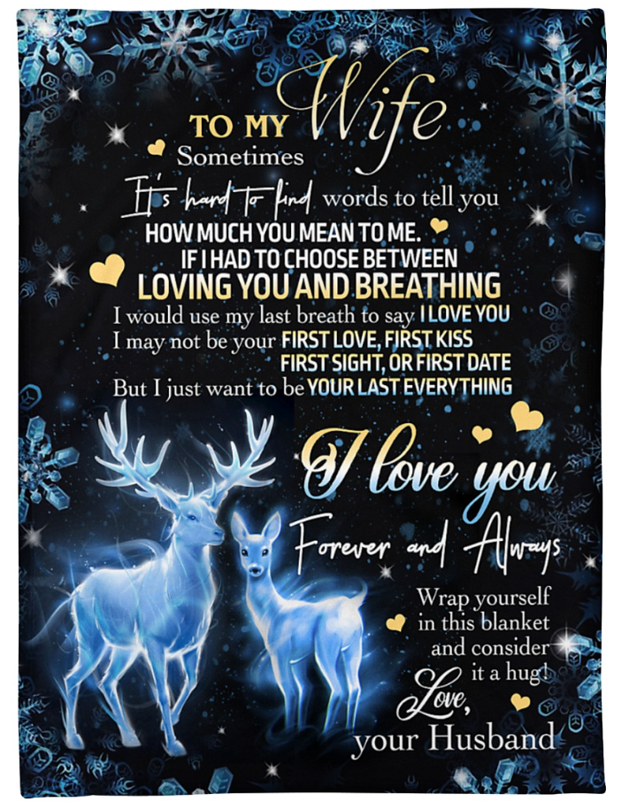 Special Gift For Your Wife Blanket - From Husband FULL