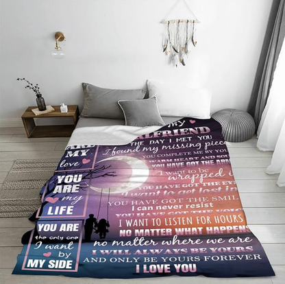 Special Gift For Your Girlfriend Blanket - From Boyfriend FULL