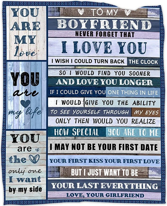 Special Gift For Your Boyfriend Blanket - From Girlfriend FULL