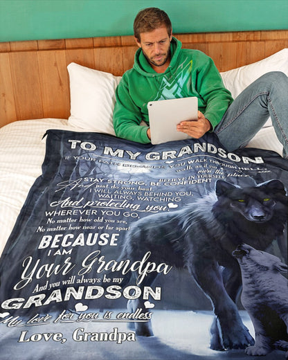 Special Gift For Your Grandson Blanket - From Grandpa (SKUB10-93)