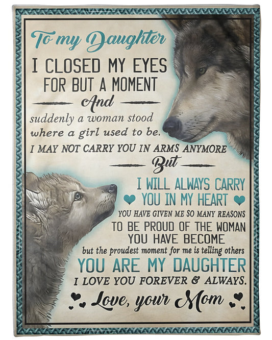 Special Gift For Your Daughter Blanket - From Mom (SKUB12-218)