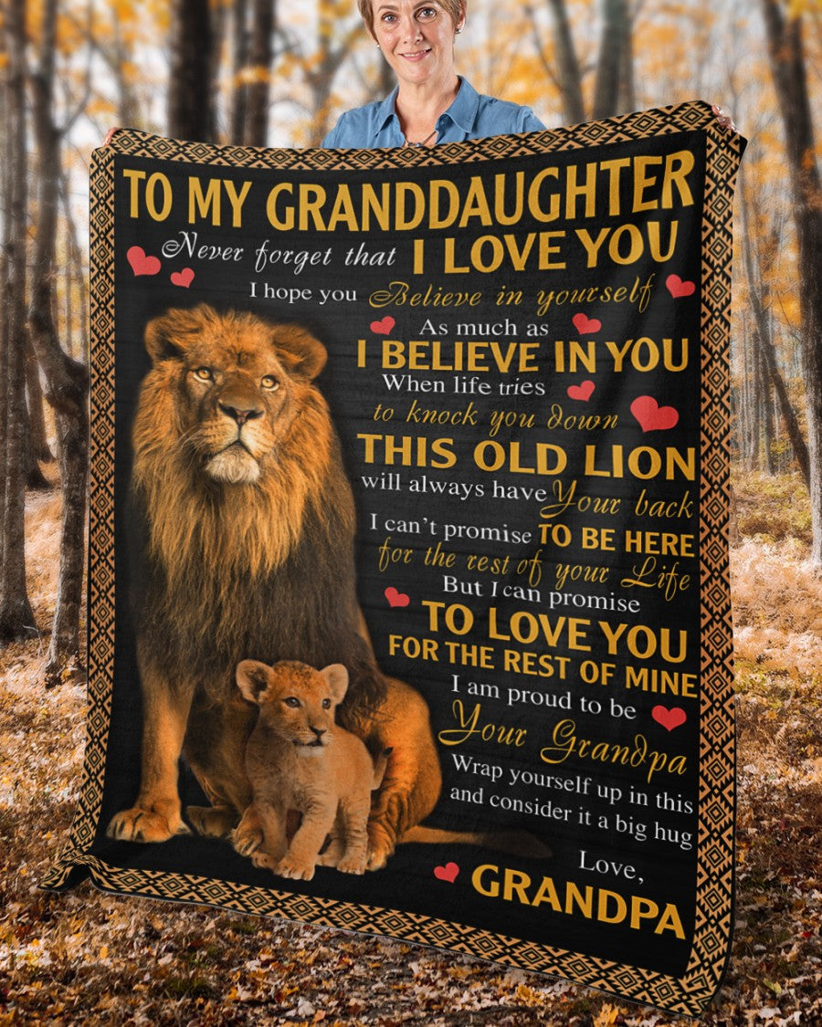 Special Gift For Your Granddaughter Blanket - From Grandpa