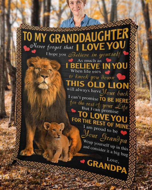 Special Gift For Your Granddaughter Blanket - From Grandpa (SKUB07-184)