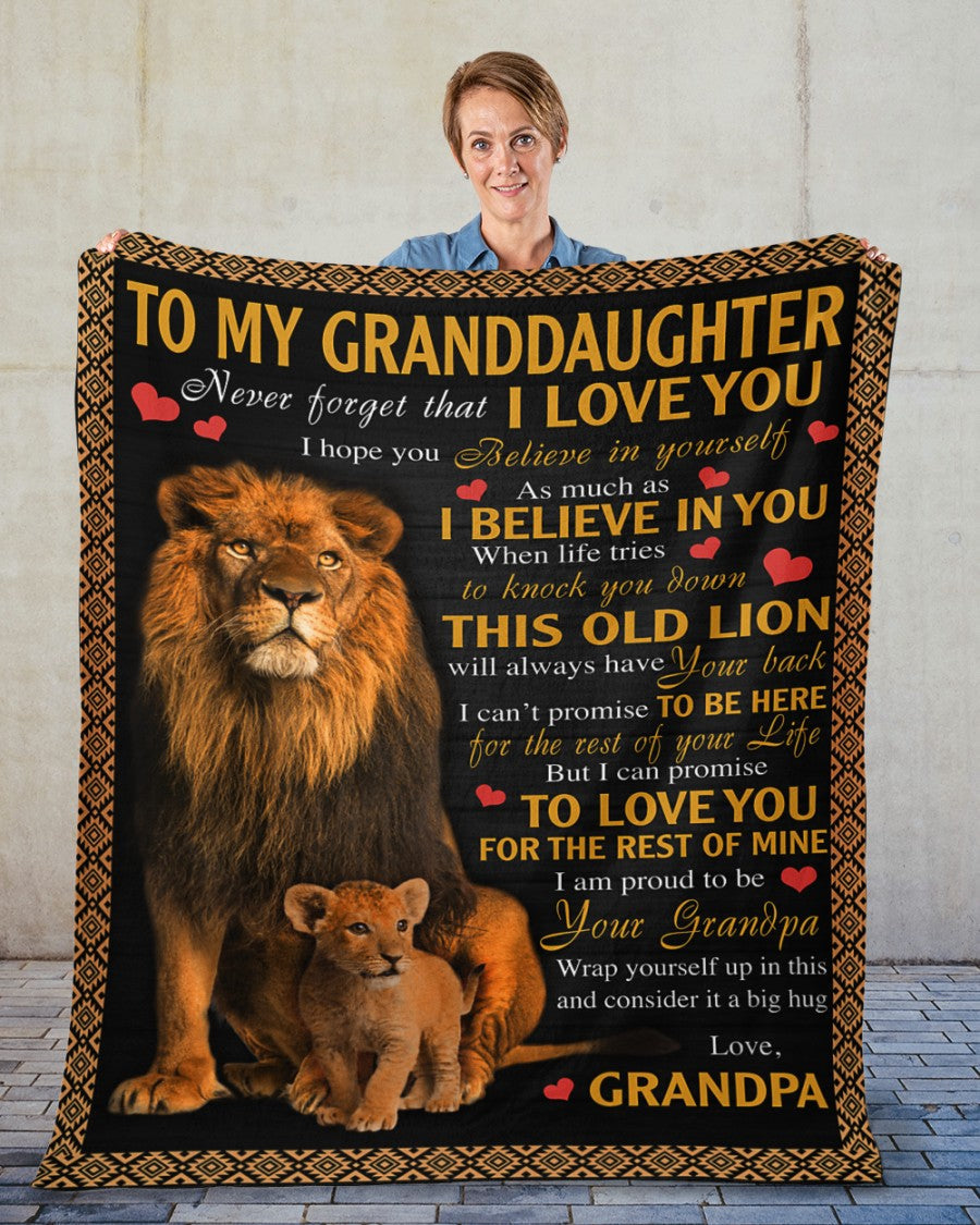 Special Gift For Your Granddaughter Blanket - From Grandpa (SKUB07-184)