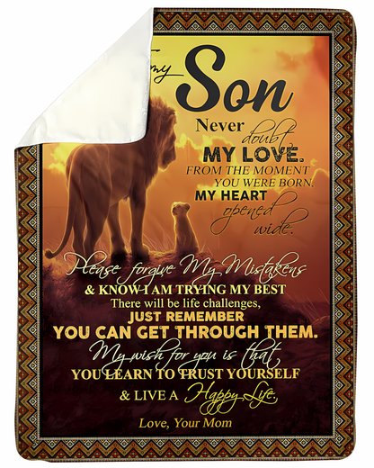 Special Gift For Your Son Blanket - From Mom