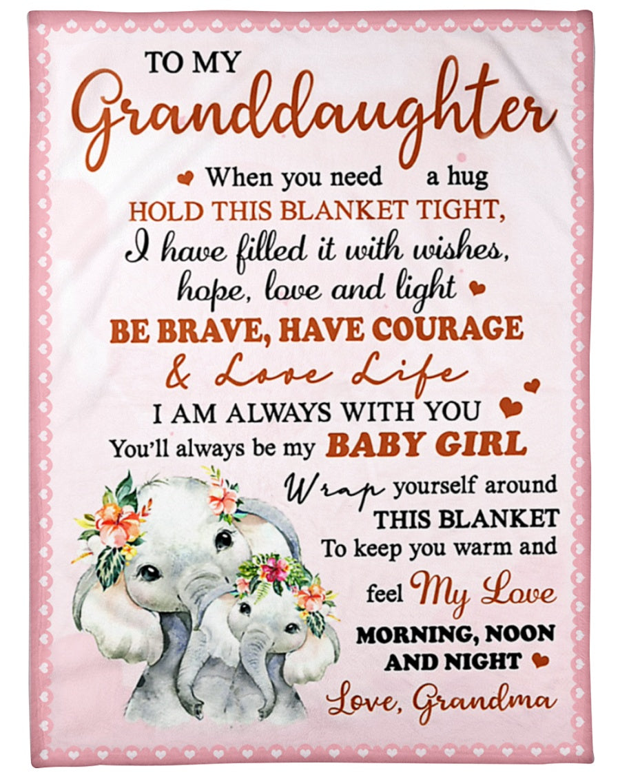 Special Gift For Your Granddaughter Blanket - From Grandma (SKU2603-267)