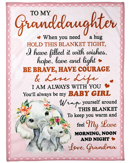 Special Gift For Your Granddaughter Blanket - From Grandma (SKU2603-267)
