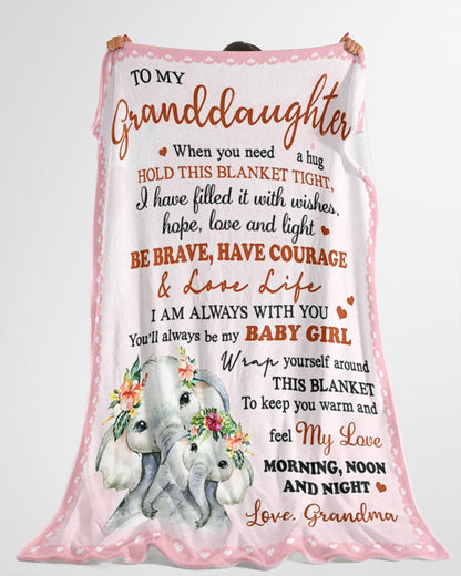 Special Gift For Your Granddaughter Blanket - From Grandma (SKU2603-267)