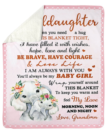 Special Gift For Your Granddaughter Blanket - From Grandma (SKU2603-267)