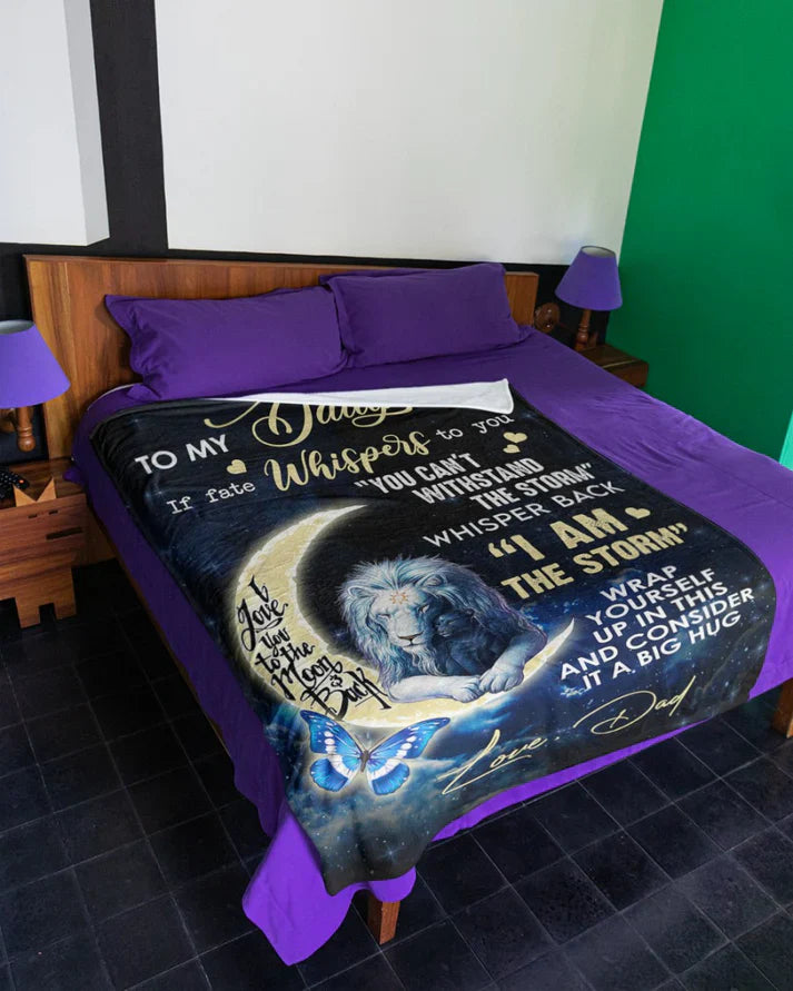 Dad to Daughter Blanket –Moon & Lion Design (SKUB06-86)