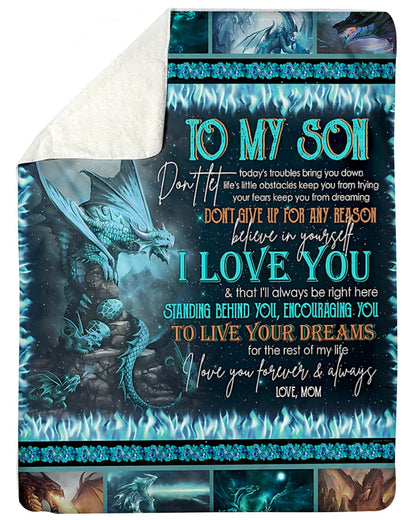 Special blanket for Son - From Mom blanket
