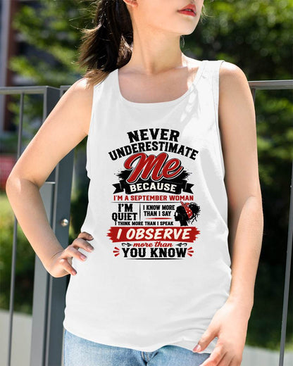 NEVER UNDERESTIMATE ME – T-SHIRT FOR WOMAN – DONN09 (SKU2607-324-09)