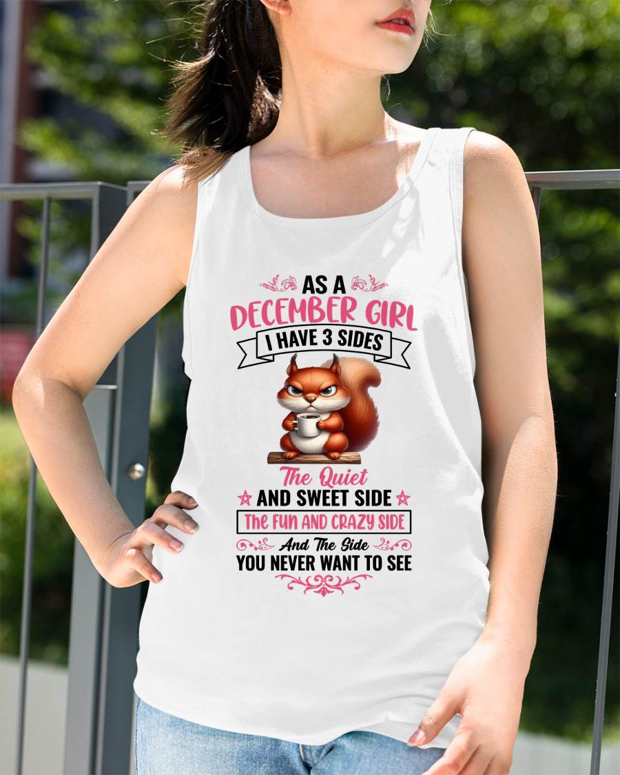 December - I Have 3 Sides – T Shirt For Woman – DONN12 (SKU2604-233-12)