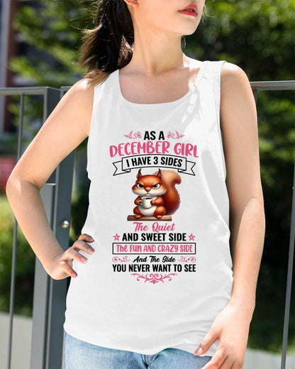 December - I Have 3 Sides – T Shirt For Woman – DONN12 (SKU2604-233-12)