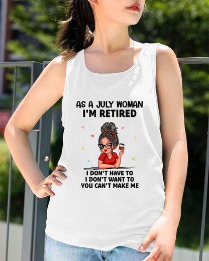I'M RETIRED – T-SHIRT FOR WOMAN – DONN07 (SKU2606-376-07)
