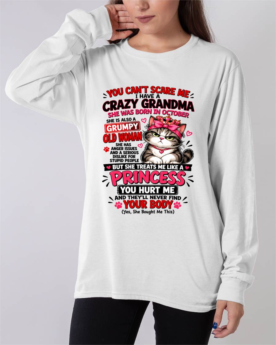 December - You Can’t Scare Me I Have A Freaking Crazy Grandma – Gift For Granddaughter From Grandma – DONN12 (SKU2610-103-12)
