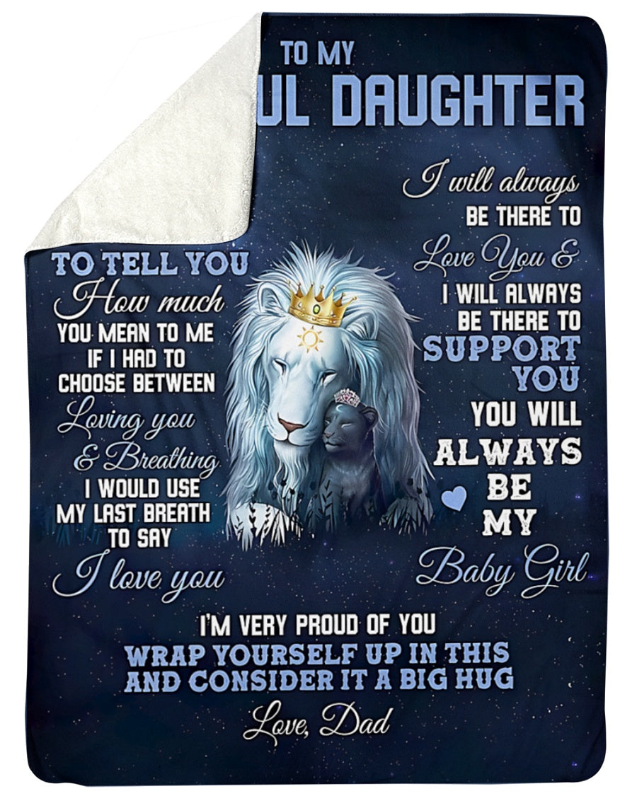 To My Daughter Blanket - From Dad (SKUB10-71) FULL
