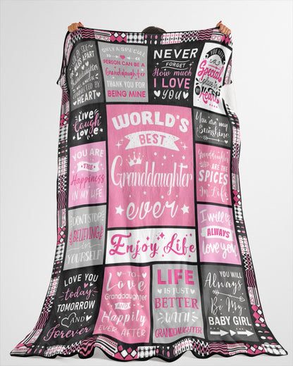TO MY GRANDDAUGHTER - GIFT FOR GRANDDAUGHTER - Sherpa Fleece Blanket From Grandparent (SKUB-EBIL-07)