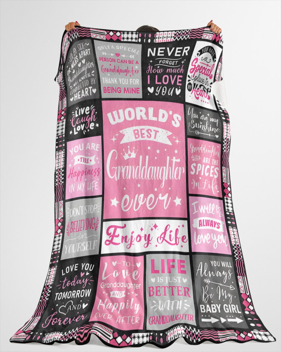 TO MY GRANDDAUGHTER - GIFT FOR GRANDDAUGHTER - Sherpa Fleece Blanket From Grandparent (SKUB-EBIL-07)