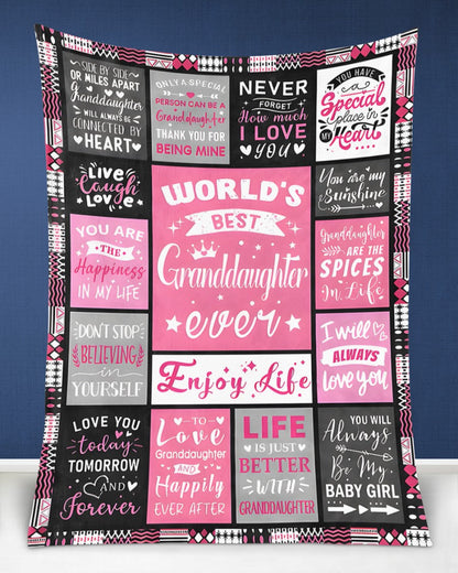 TO MY GRANDDAUGHTER - GIFT FOR GRANDDAUGHTER - Sherpa Fleece Blanket From Grandparent (SKUB-EBIL-07)