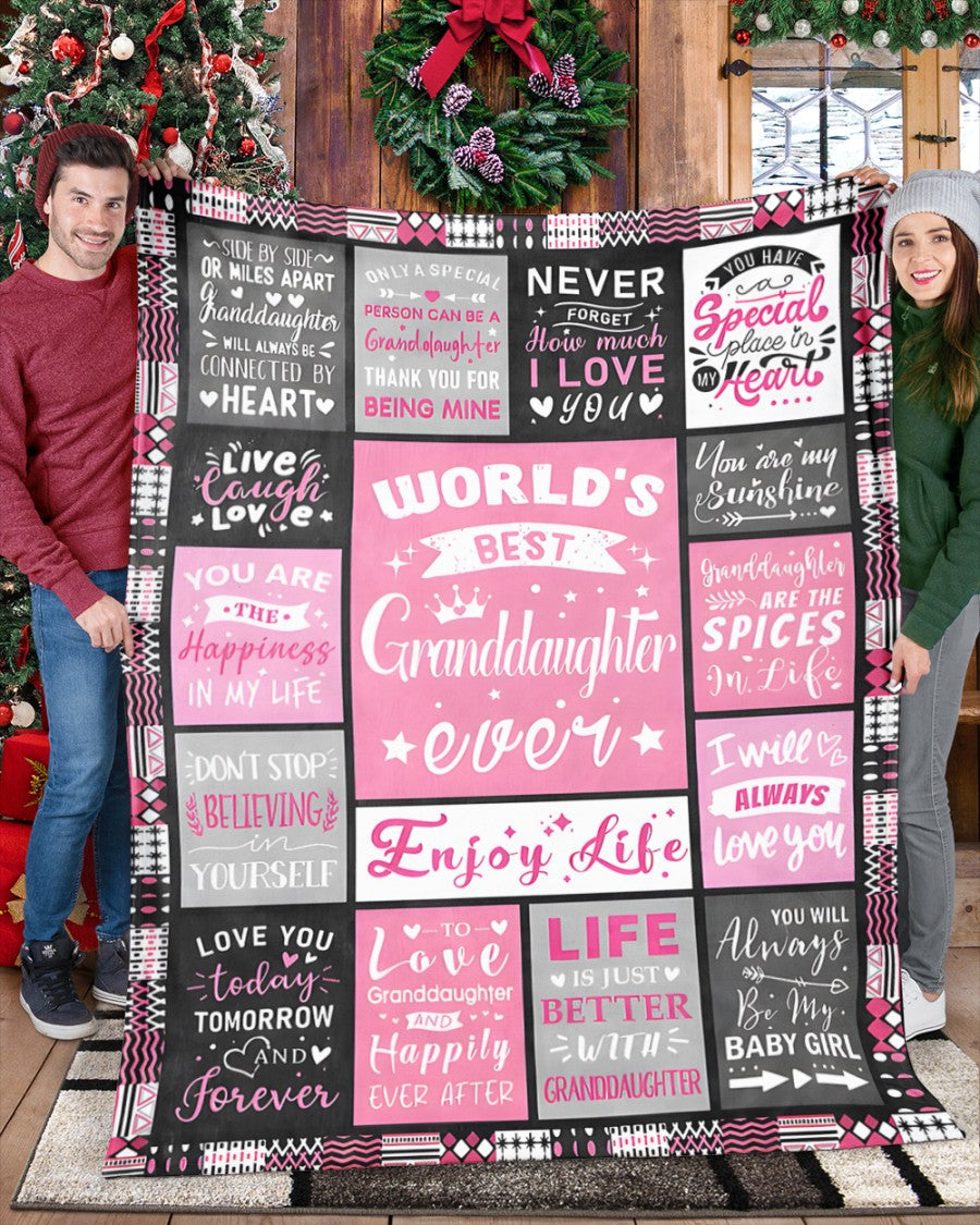 TO MY GRANDDAUGHTER - GIFT FOR GRANDDAUGHTER - Sherpa Fleece Blanket From Grandparent (SKUB-EBIL-07)