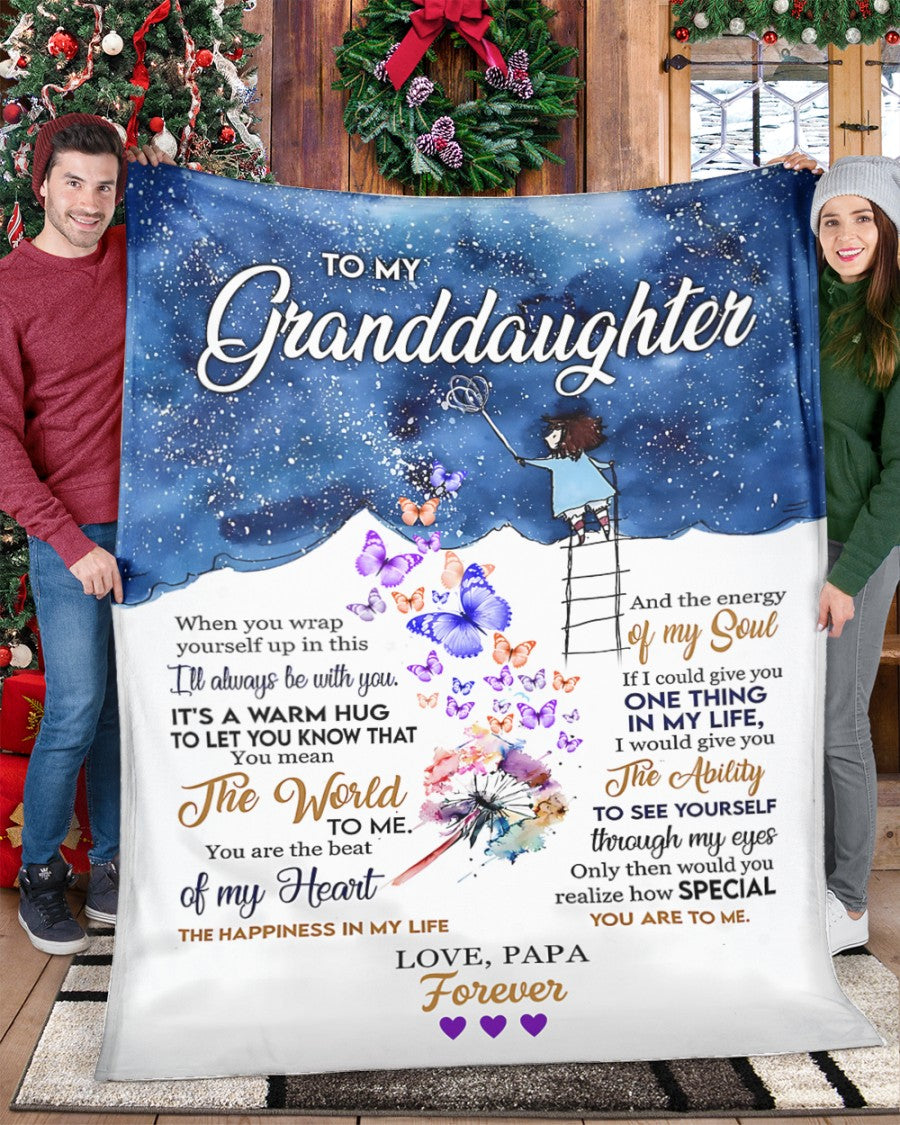 TO MY GRANDDAUGHTER - GIFT FOR GRANDDAUGHTER - Sherpa Fleece Blanket (SKUB10-82)
