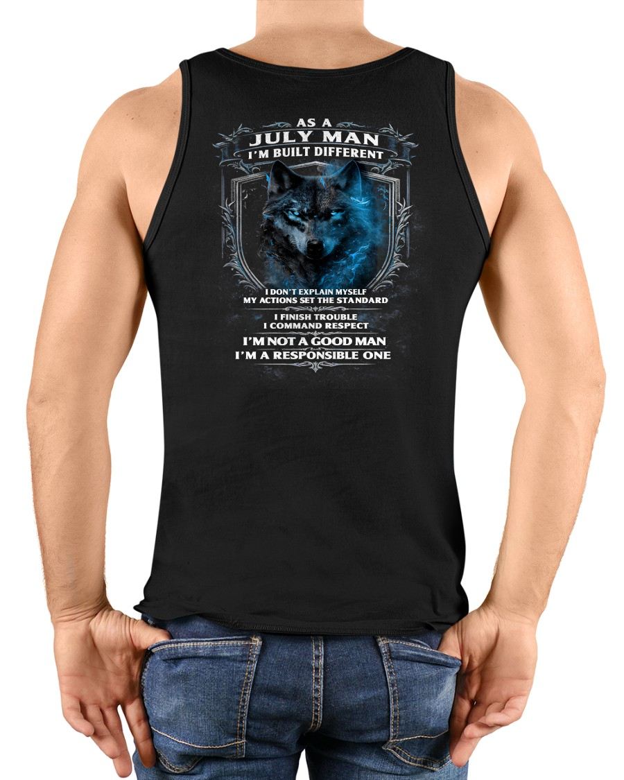 JULY - BUILT DIFFERENT - BIRTHDAY T-SHIRT FOR MEN - EBIL07 (SKU12-301-07)