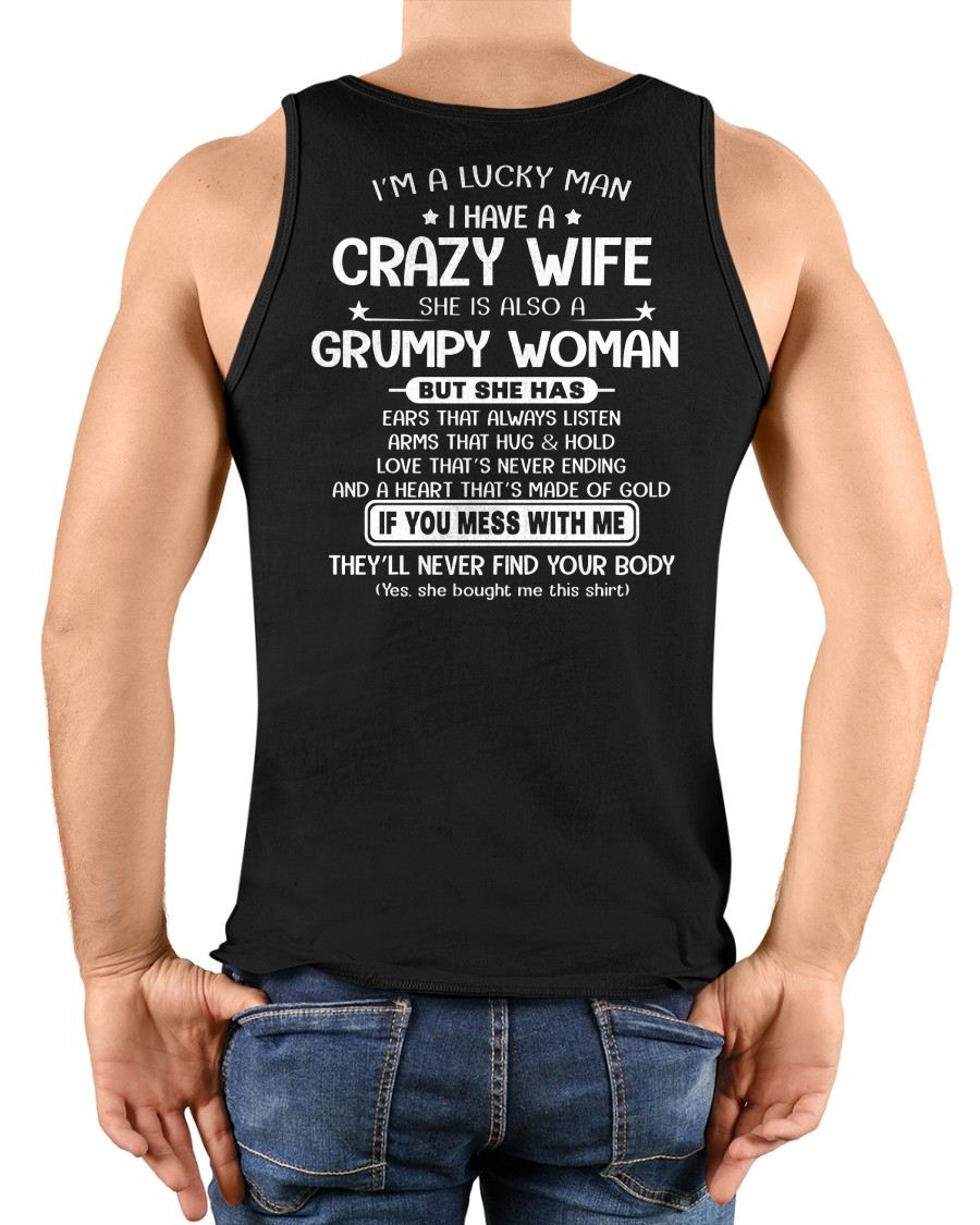 LUCKY MAN OF A GRUMPY WIFE  - GIFT FROM WIFE - EBIL00 (SKU12-277-00)