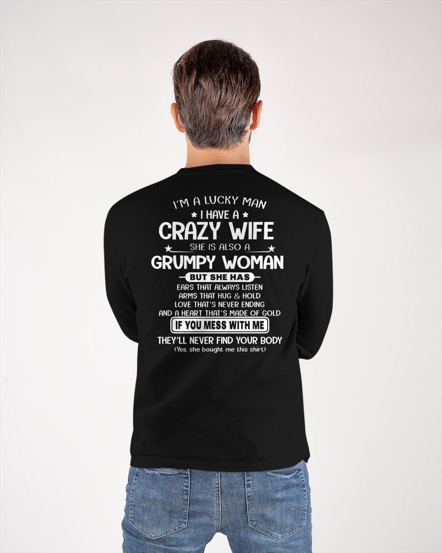 LUCKY MAN OF A GRUMPY WIFE  - GIFT FROM WIFE - EBIL00 (SKU12-277-00)