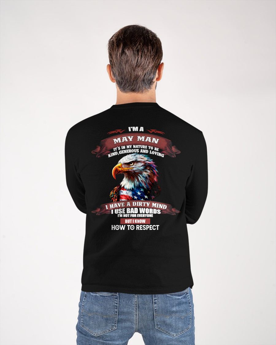 MAY - KNOW HOW TO RESPECT - BIRTHDAY T-SHIRT FOR MEN - EBIL05 (SKU12-311-05)