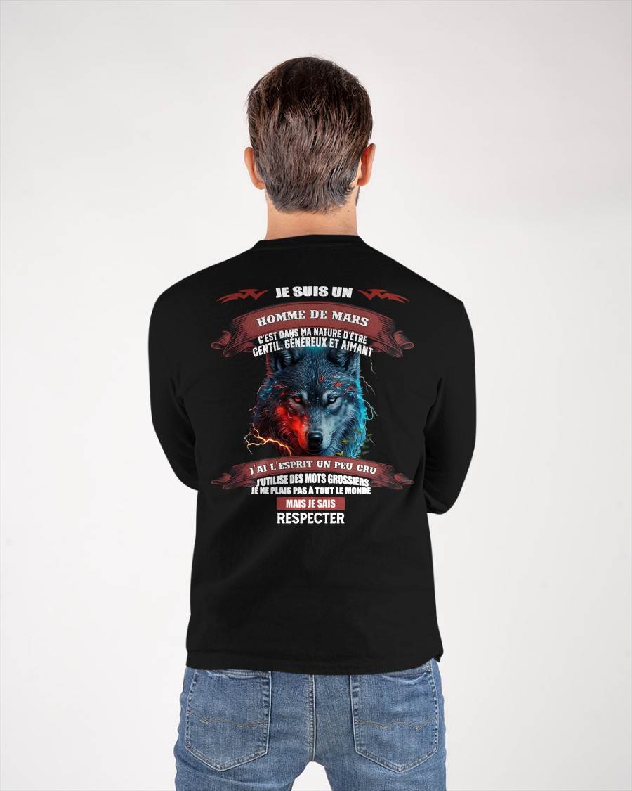 MARS - JE SAIS RESPECTER – T-SHIRT D’ANNIVERSAIRE POUR HOMME - frEBIL03 (SKU12-266-03)