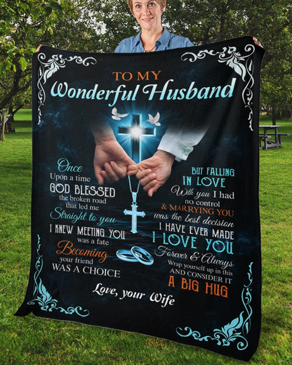 TO MY HUSBAND - GIFT FOR HUSBAND - Sherpa Fleece Quilt Blanket