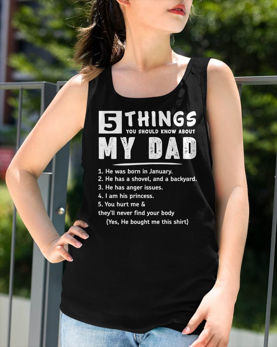 5 THINGS ABOUT MY DAD - PERFECT GIFT FOR YOUR DAUGHTER - GIFT FROM DAD - EBIL01 (SKU12-240-01)