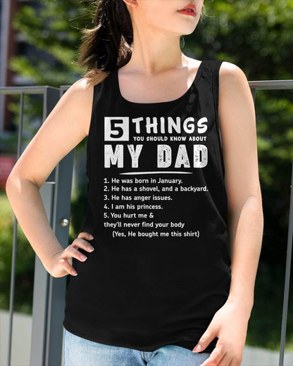 5 THINGS ABOUT MY DAD - PERFECT GIFT FOR YOUR DAUGHTER - GIFT FROM DAD - EBIL01 (SKU12-240-01)