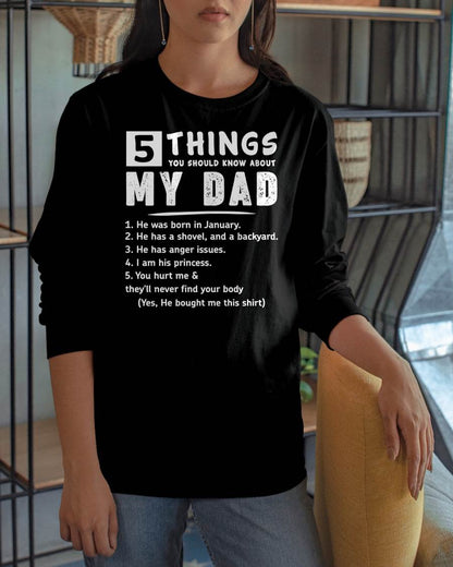 5 THINGS ABOUT MY DAD - PERFECT GIFT FOR YOUR DAUGHTER - GIFT FROM DAD - EBIL01 (SKU12-240-01)