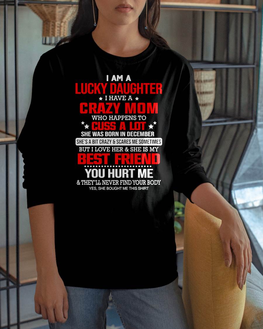 DECEMBER - I'M A LUCKY DAUGHTER - PERFECT GIFT FOR YOUR DAUGHTER - GIFT FROM MOM - EBIL12 (SKU12-241-12)