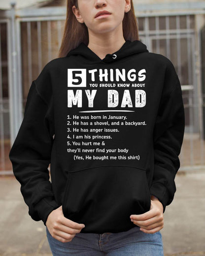 5 THINGS ABOUT MY DAD - PERFECT GIFT FOR YOUR DAUGHTER - GIFT FROM DAD - EBIL01 (SKU12-240-01)