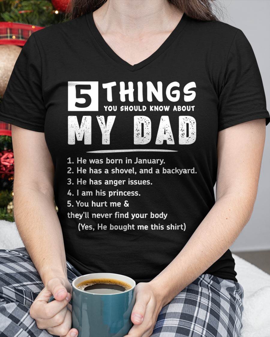 5 THINGS ABOUT MY DAD - PERFECT GIFT FOR YOUR DAUGHTER - GIFT FROM DAD - EBIL01 (SKU12-240-01)