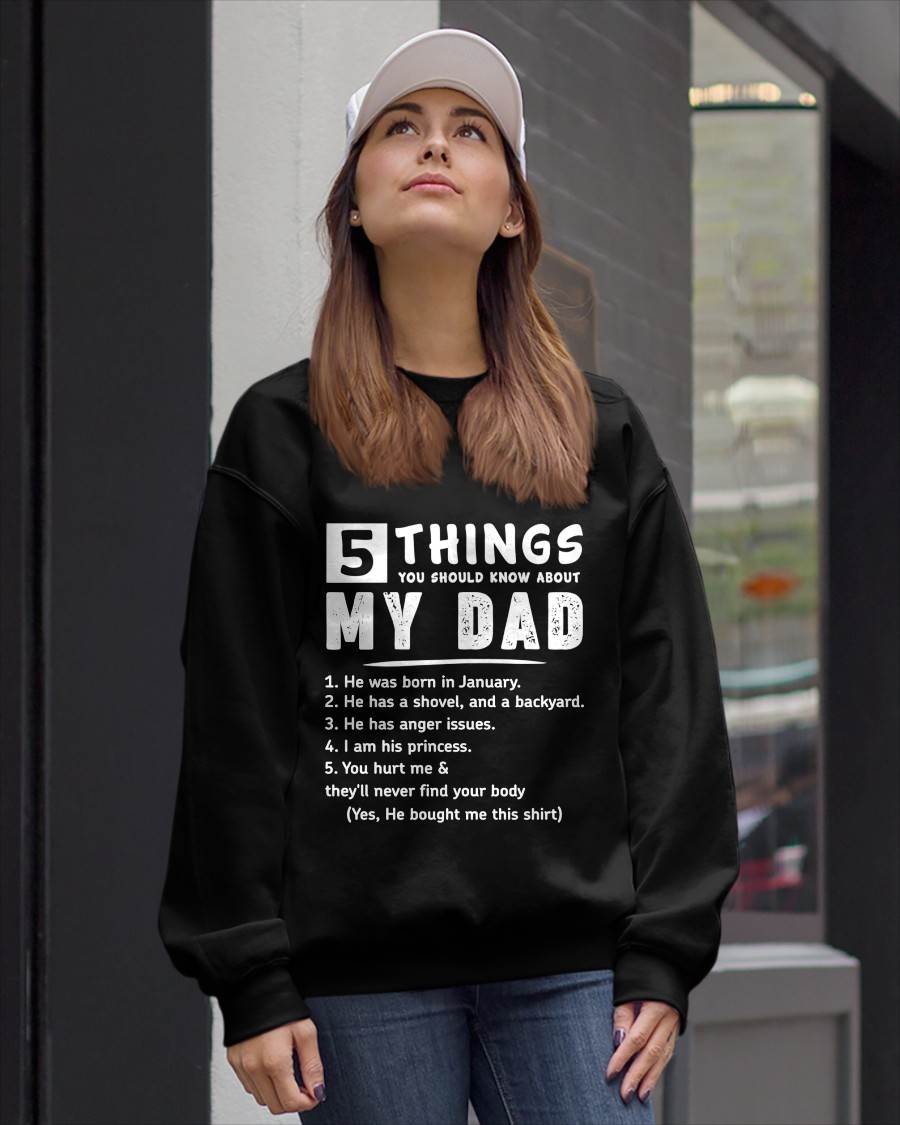 5 THINGS ABOUT MY DAD - PERFECT GIFT FOR YOUR DAUGHTER - GIFT FROM DAD - EBIL01 (SKU12-240-01)