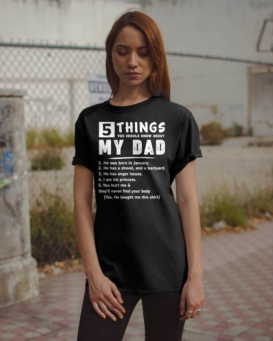 5 THINGS ABOUT MY DAD - PERFECT GIFT FOR YOUR DAUGHTER - GIFT FROM DAD - EBIL01 (SKU12-240-01)