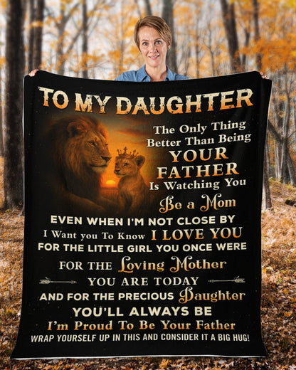 TO MY DAUGHTER - GIFT FOR DAUGHTER - Sherpa Fleece Quilt Blanket